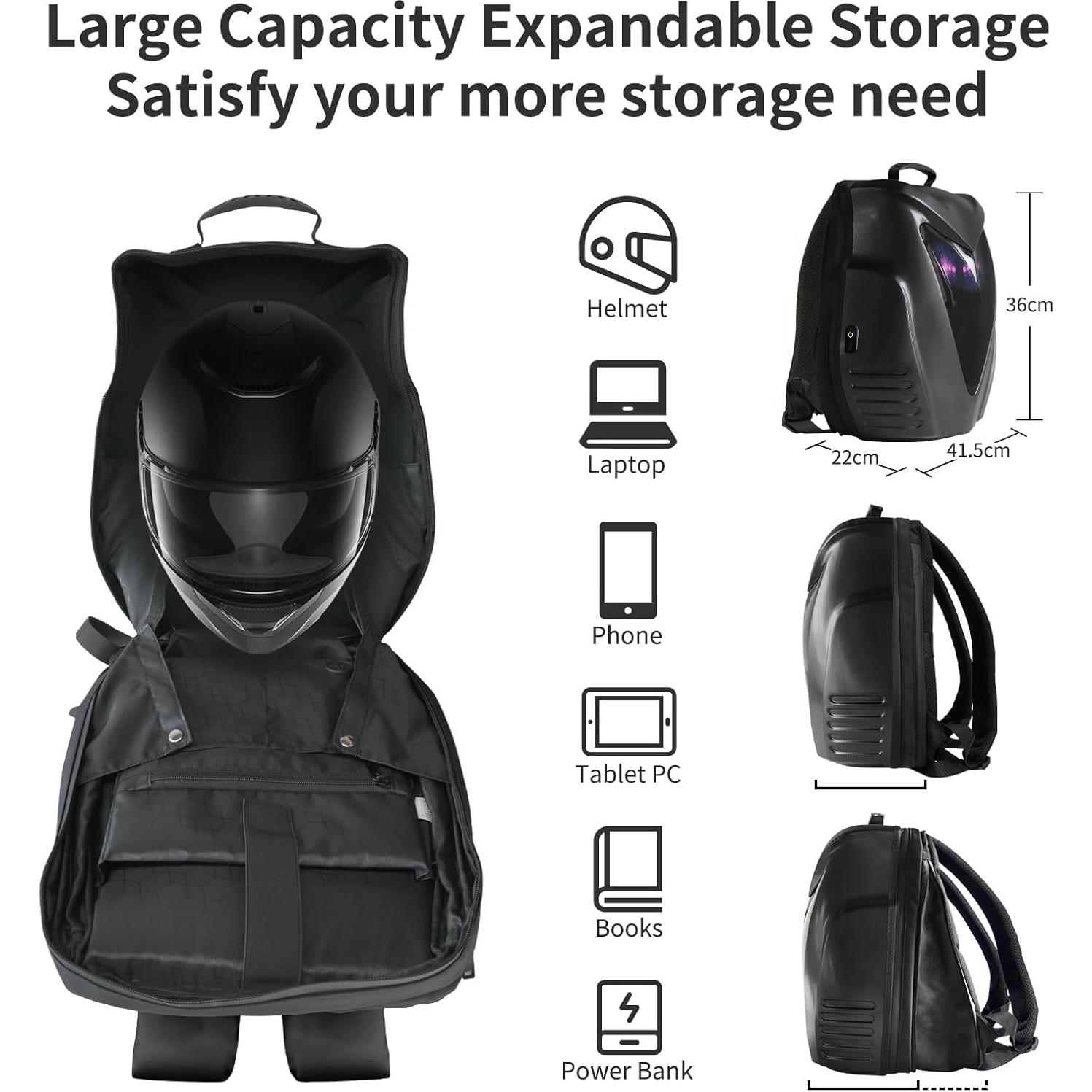 Mochila LED DABASHAN para Motocicleta 30L Impermeable