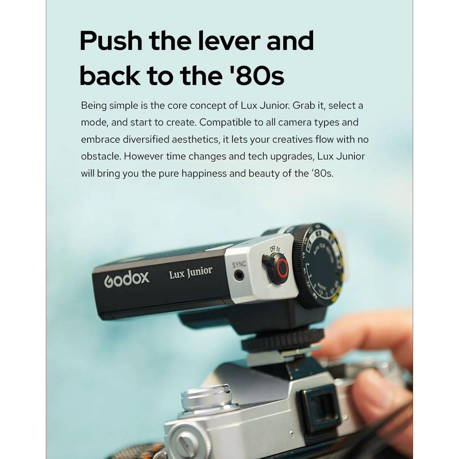 Flash Godox Lux Junior Retro para Cámara - Speedlite GN12