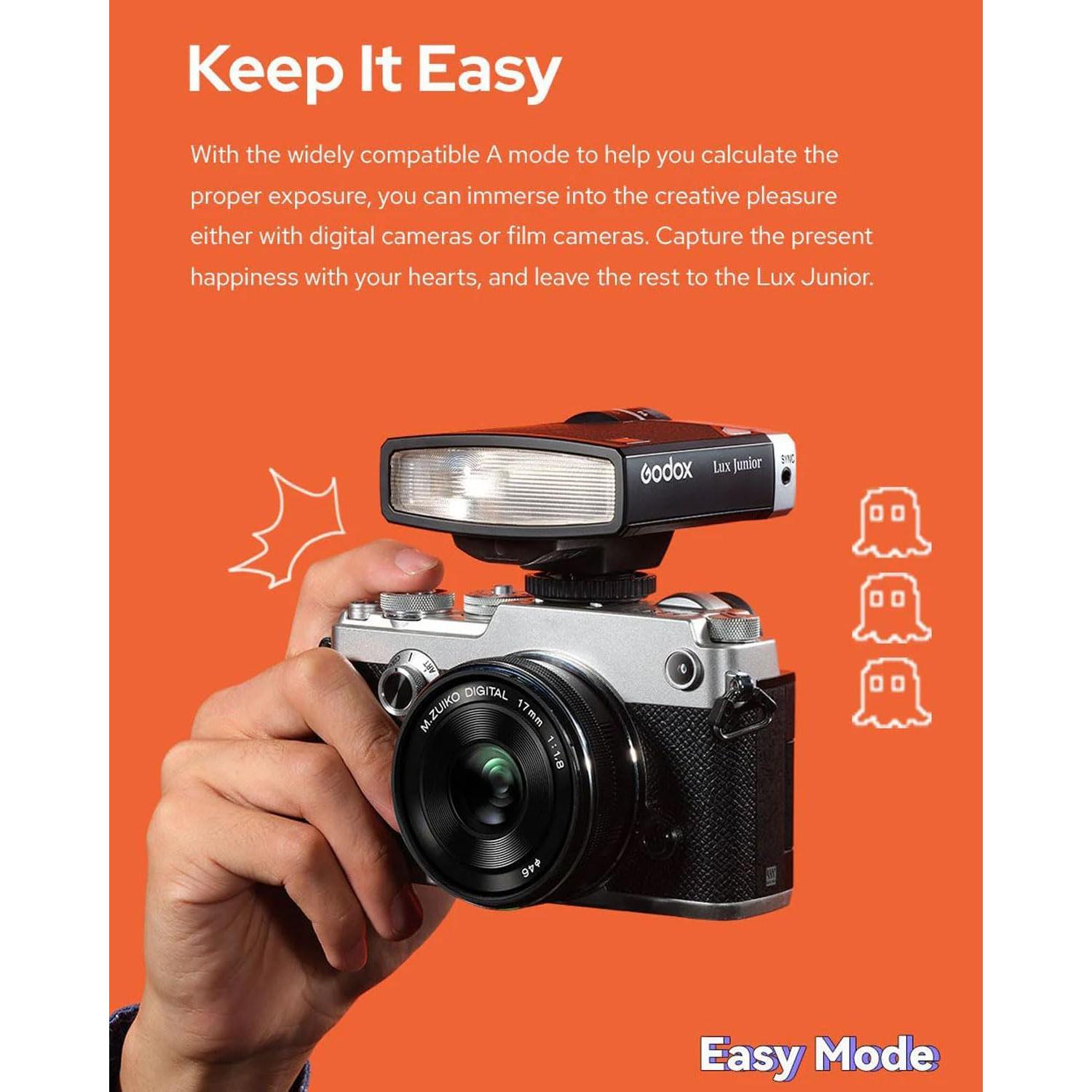 Flash Godox Lux Junior Retro para Cámara - Speedlite GN12