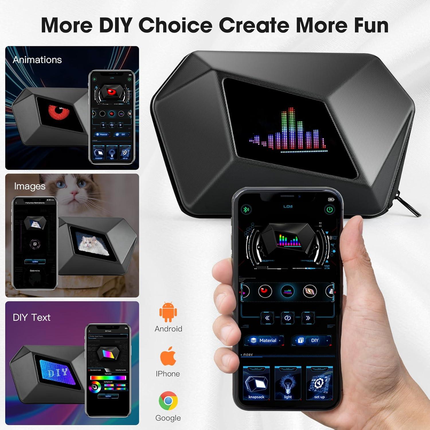 Bolsa de Bandolera DABASHAN con Pantalla LED Impermeable