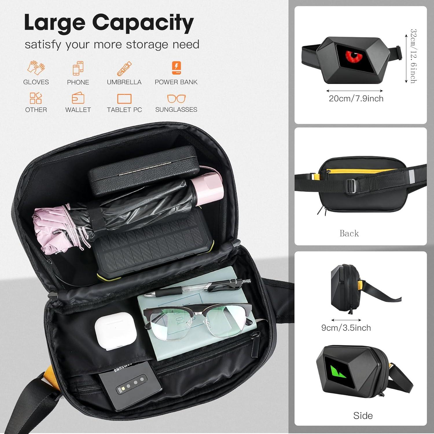 Bolsa de Bandolera DABASHAN con Pantalla LED Impermeable