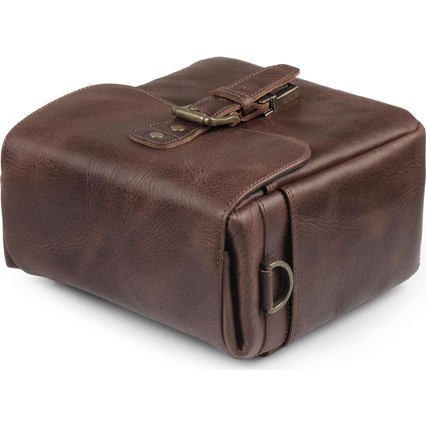 Bolsa de Mensajero de Cuero MegaGear MG1328 para Cámaras DSLR