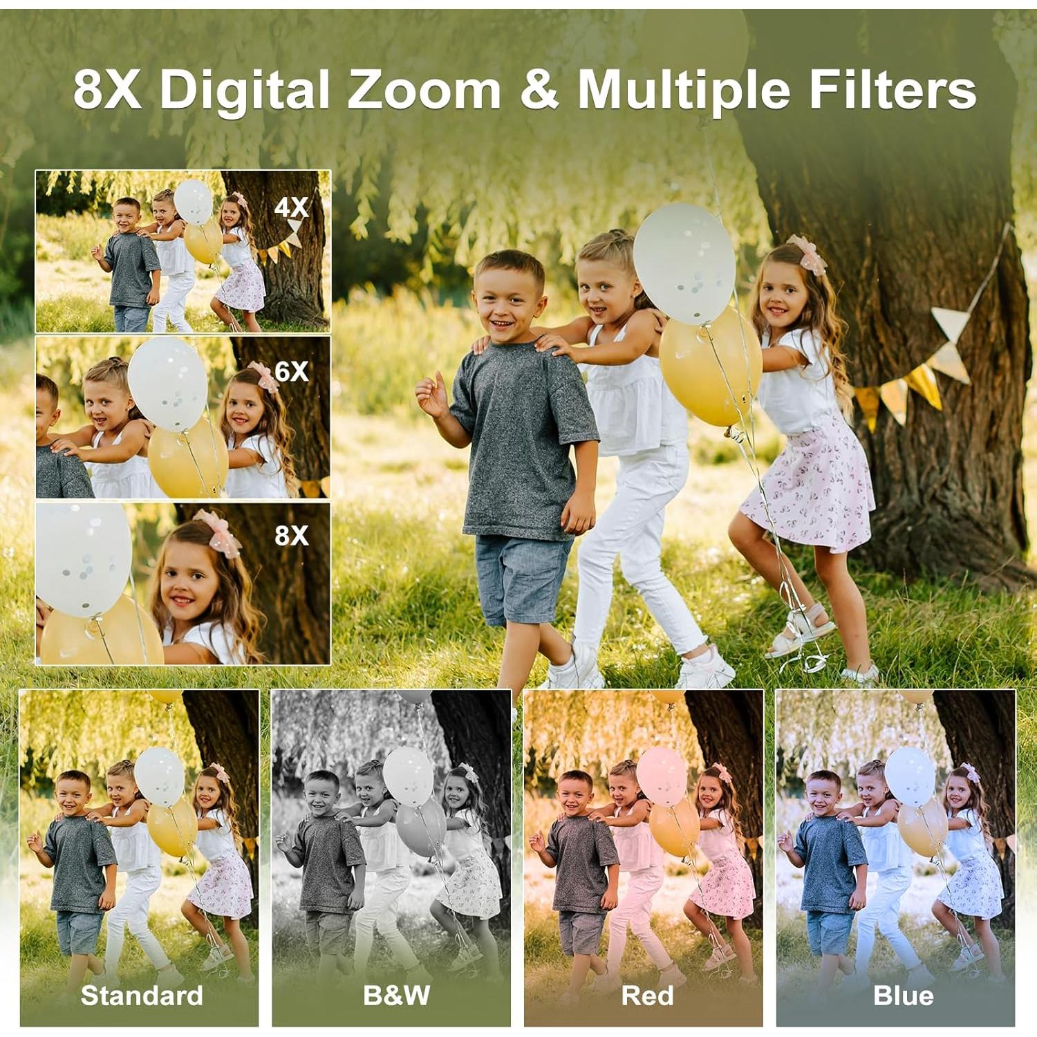 Cámara Digital Compacta Ordro D15 56MP con Zoom 8X y Anti-Vibración