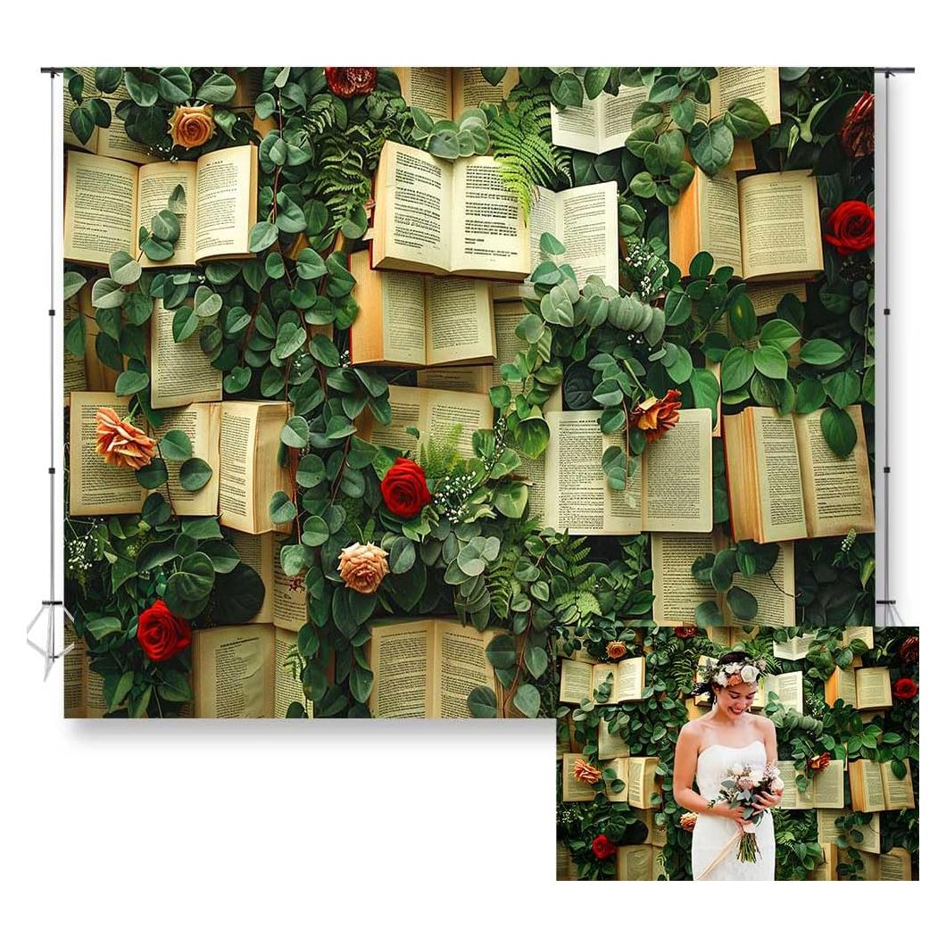 Fondo de Flores Vintage 3x2.43m KUKUSOUL para Fotografía