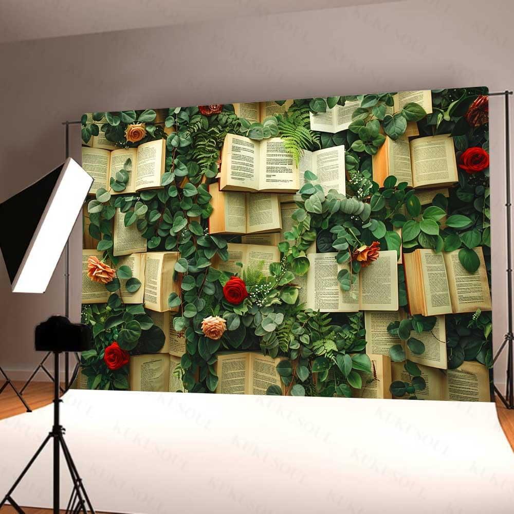 Fondo de Flores Vintage 3x2.43m KUKUSOUL para Fotografía