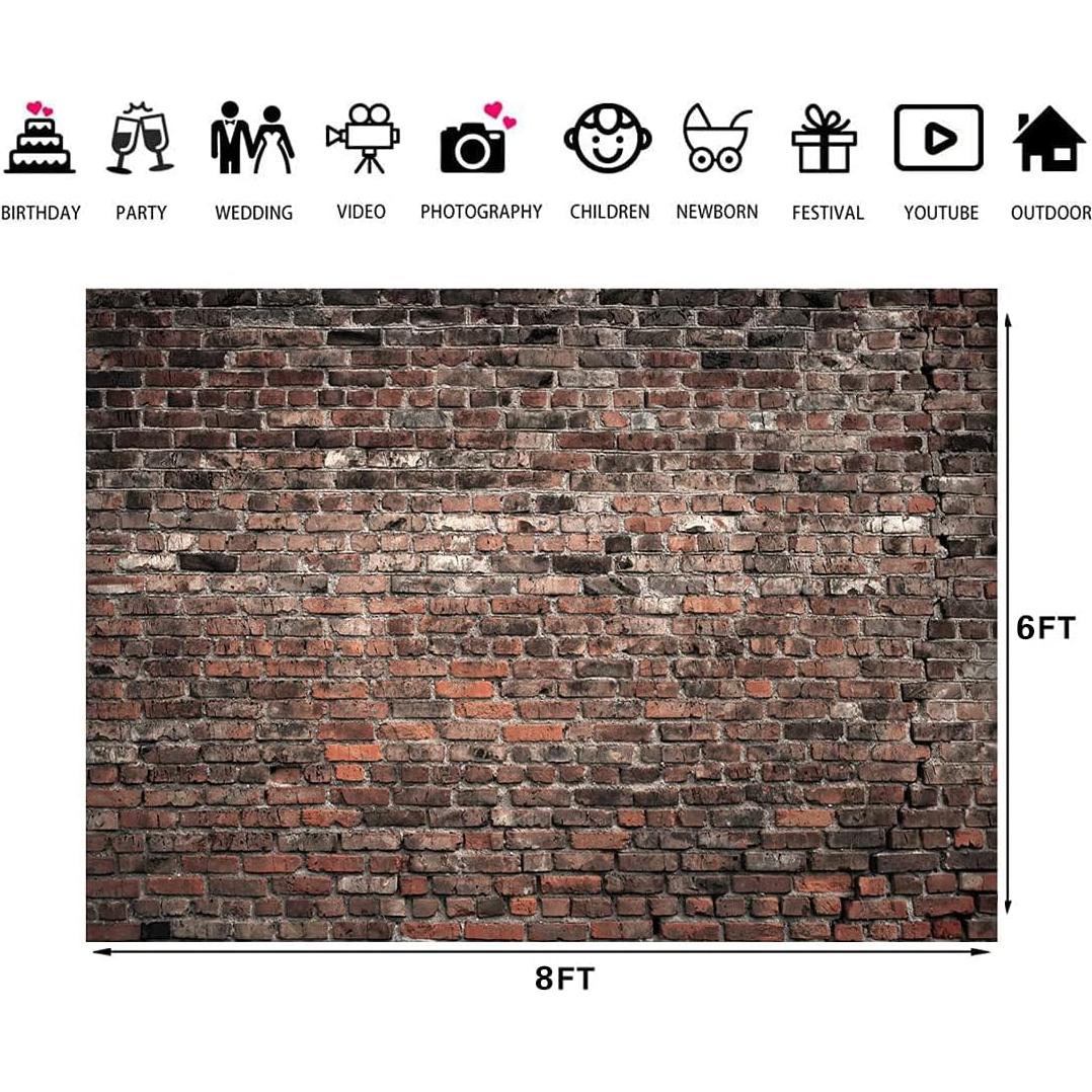 Telón de Fondo LTLYH 2.44x1.83m Ladrillo Rojo Vintage