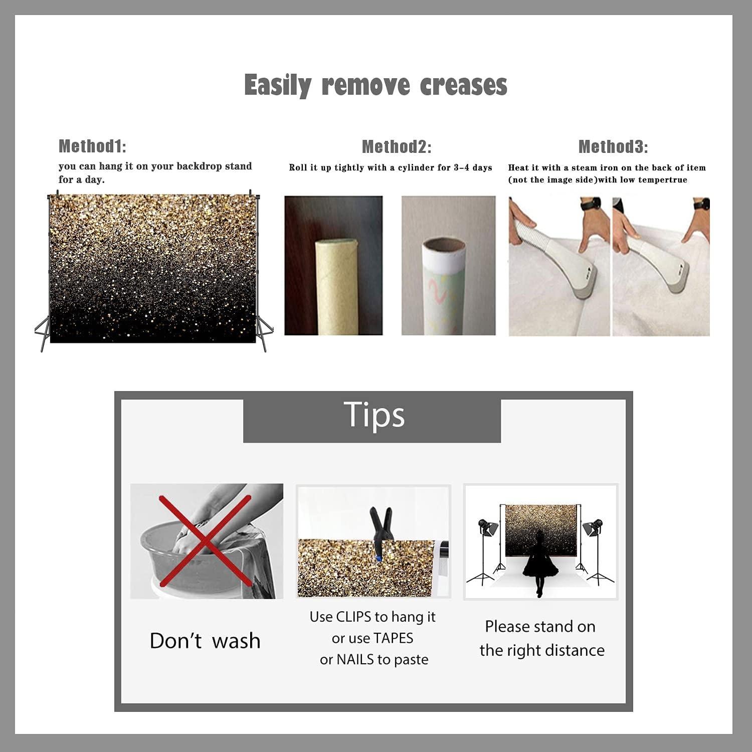 Fondo de Vinilo LTLYH 3.05x3.05m Negro y Dorado para Fotografía