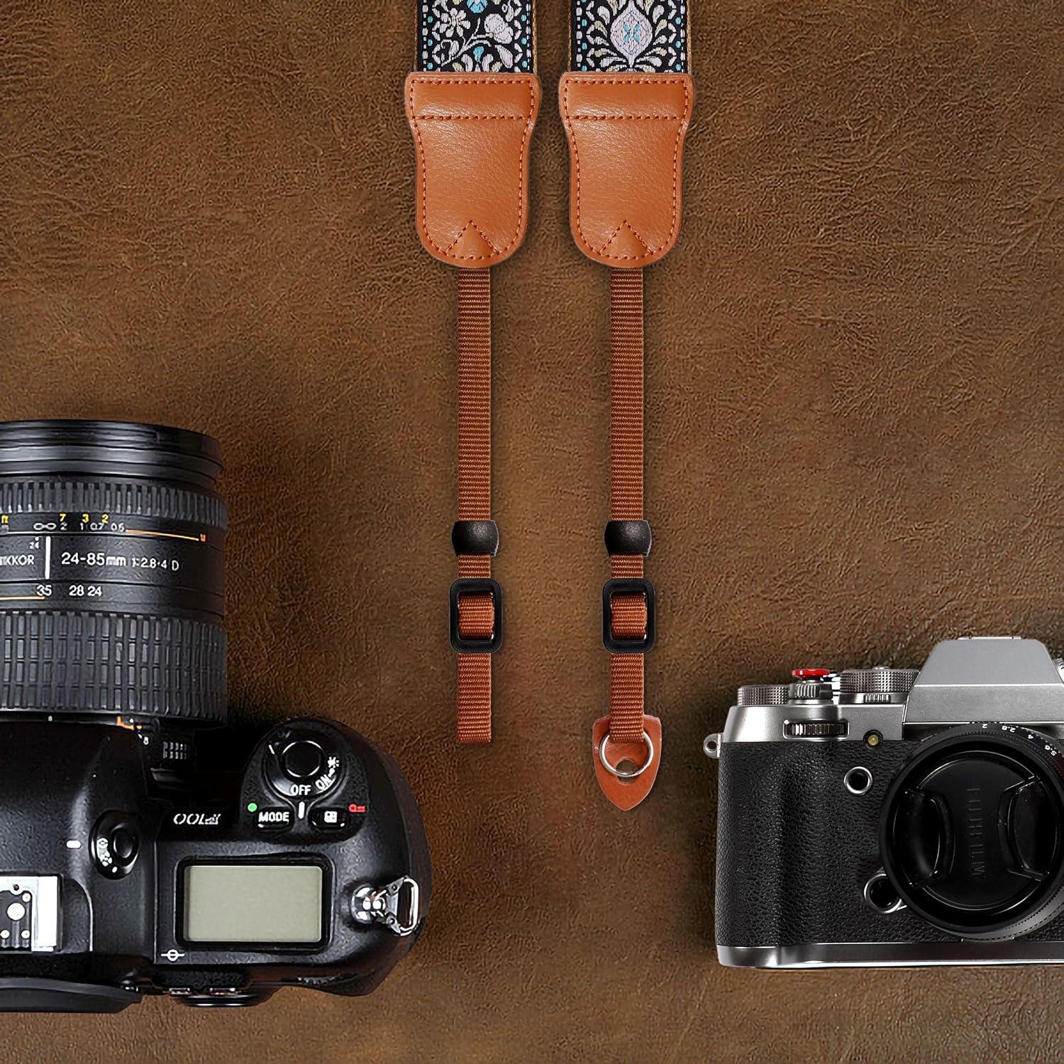 Correa de Cámara Ajustable Padwa Lifestyle Rosa Bordada 5cm