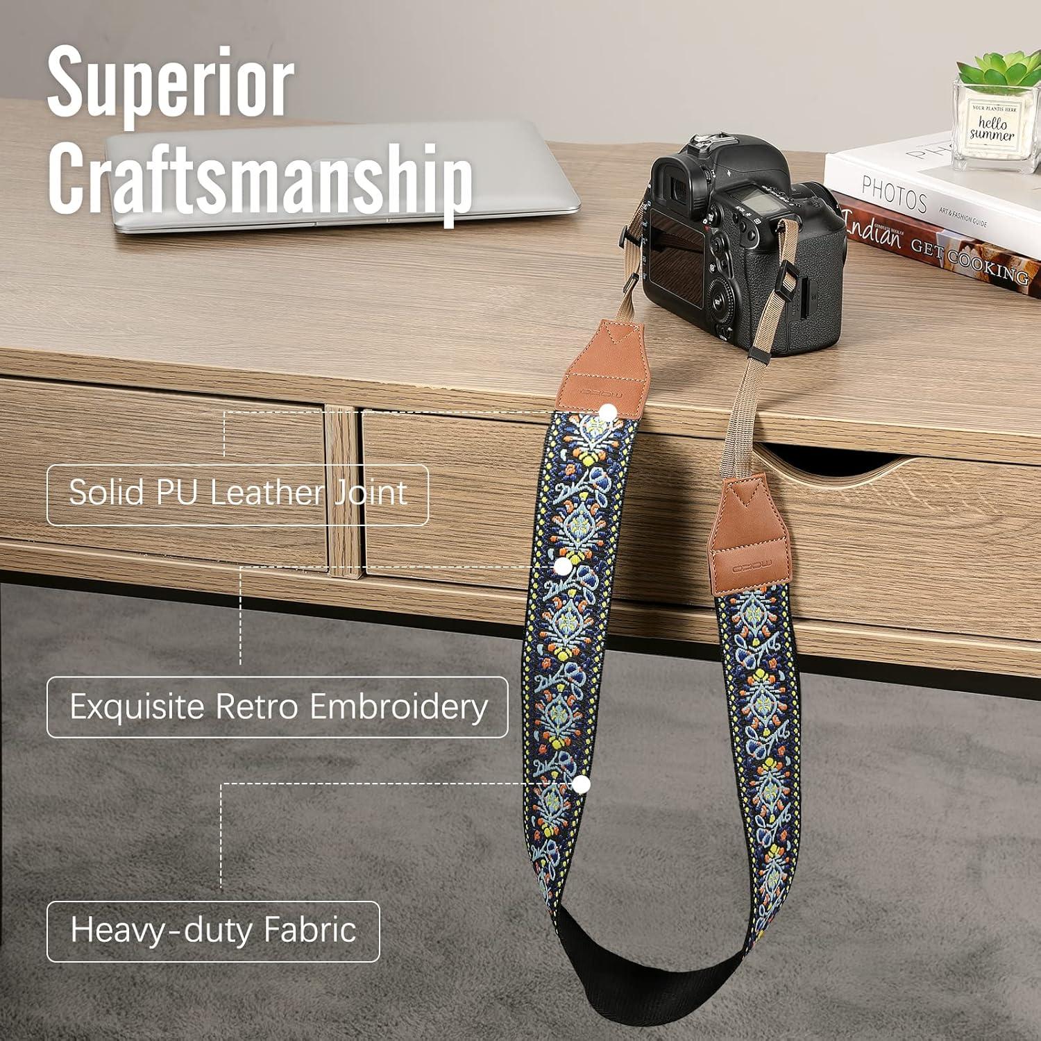 Correa de Cámara MoKo Vintage Ajustable 90-158 cm Azul