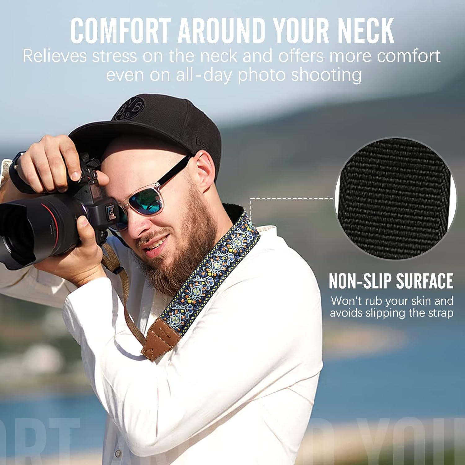 Correa de Cámara MoKo Vintage Ajustable 90-158 cm Azul