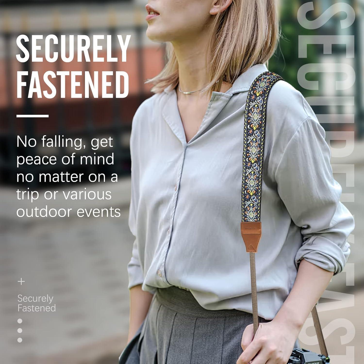 Correa de Cámara MoKo Vintage Ajustable 90-158 cm Azul