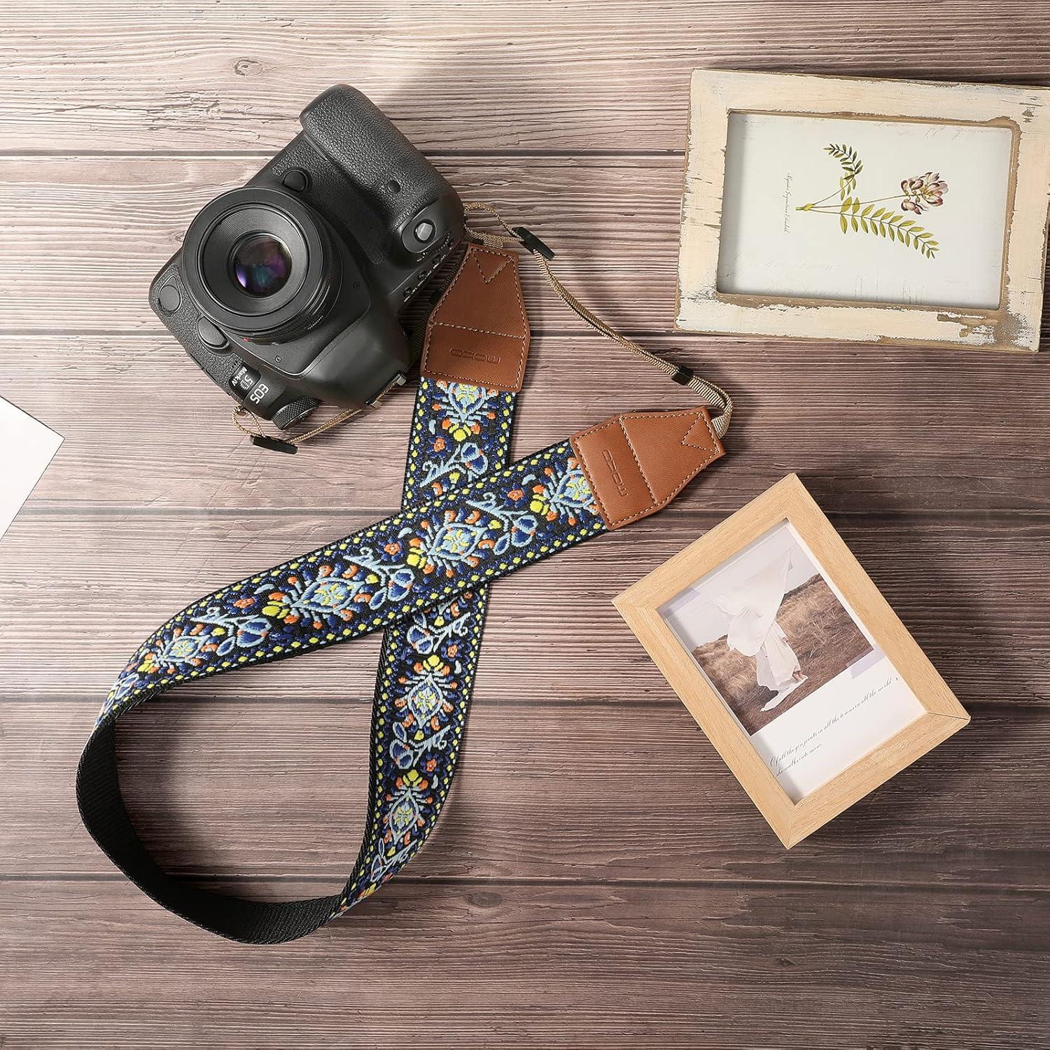 Correa de Cámara MoKo Vintage Ajustable 90-158 cm Azul