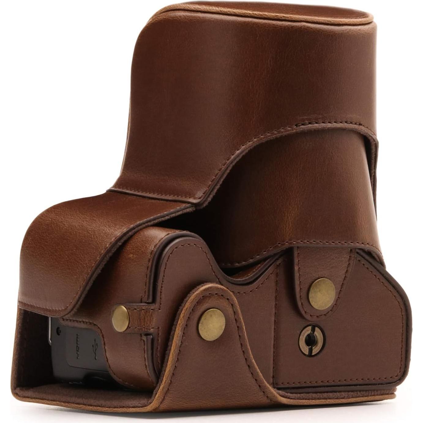 Funda de cámara de cuero MegaGear para Canon EOS Rebel SL2