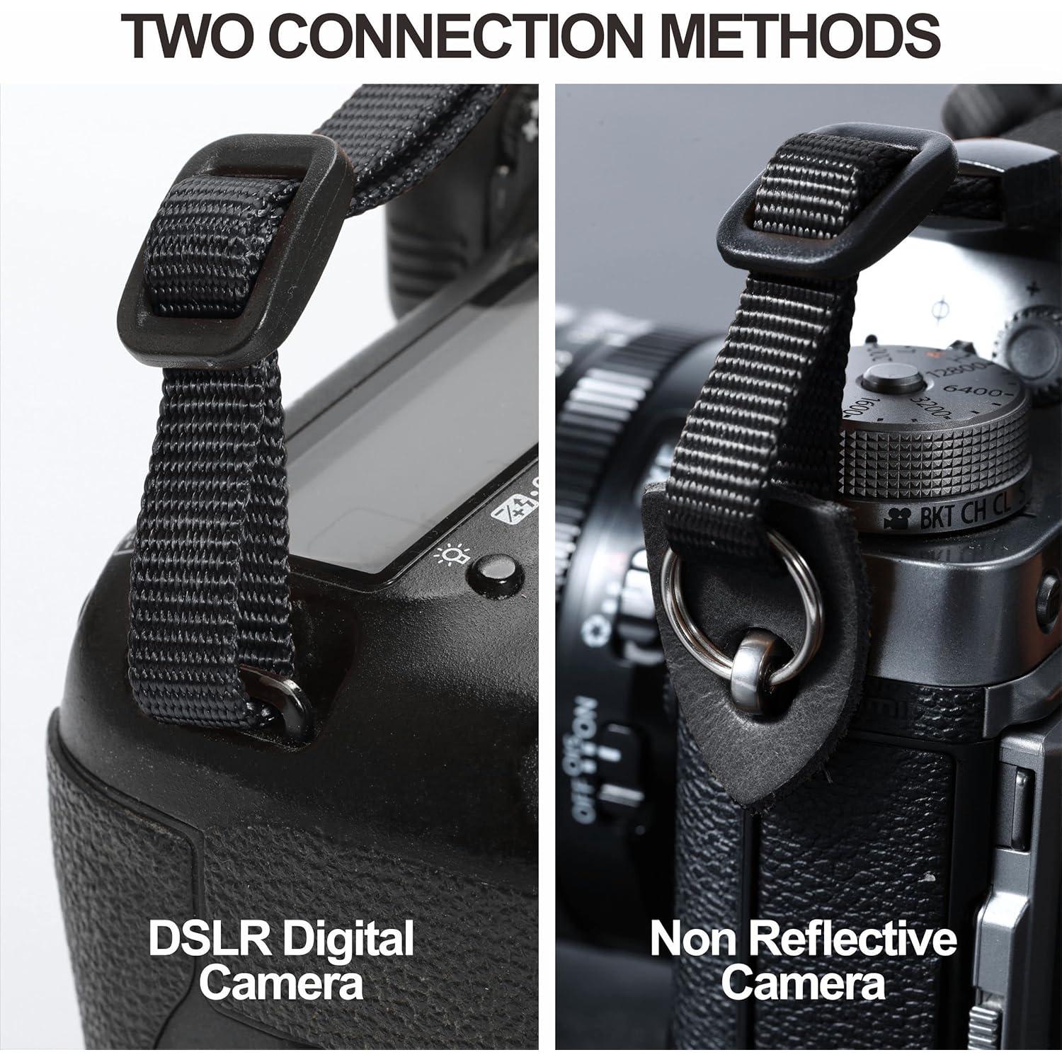 Correa de Cámara Padwa Lifestyle Bordado Gris 5cm Ajustable