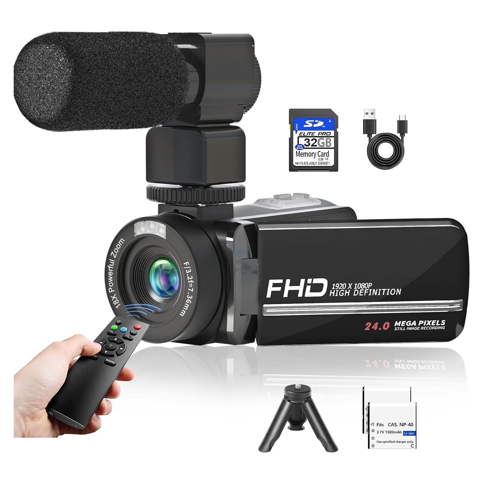 Cámara de Video VETEK A01 Full HD 1080P 48MP con Pantalla 3"