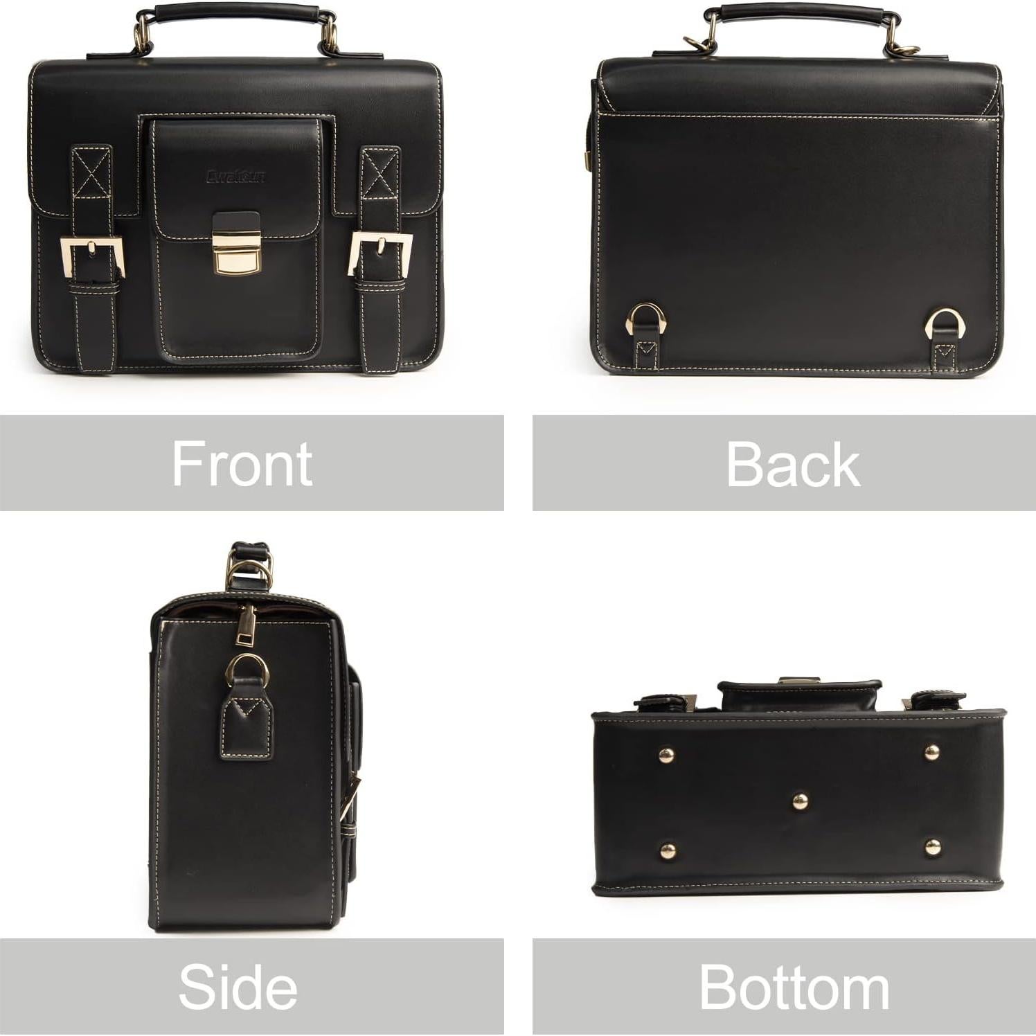 Bolsa de cámara de cuero Cwatcun para DSLR y mirrorless