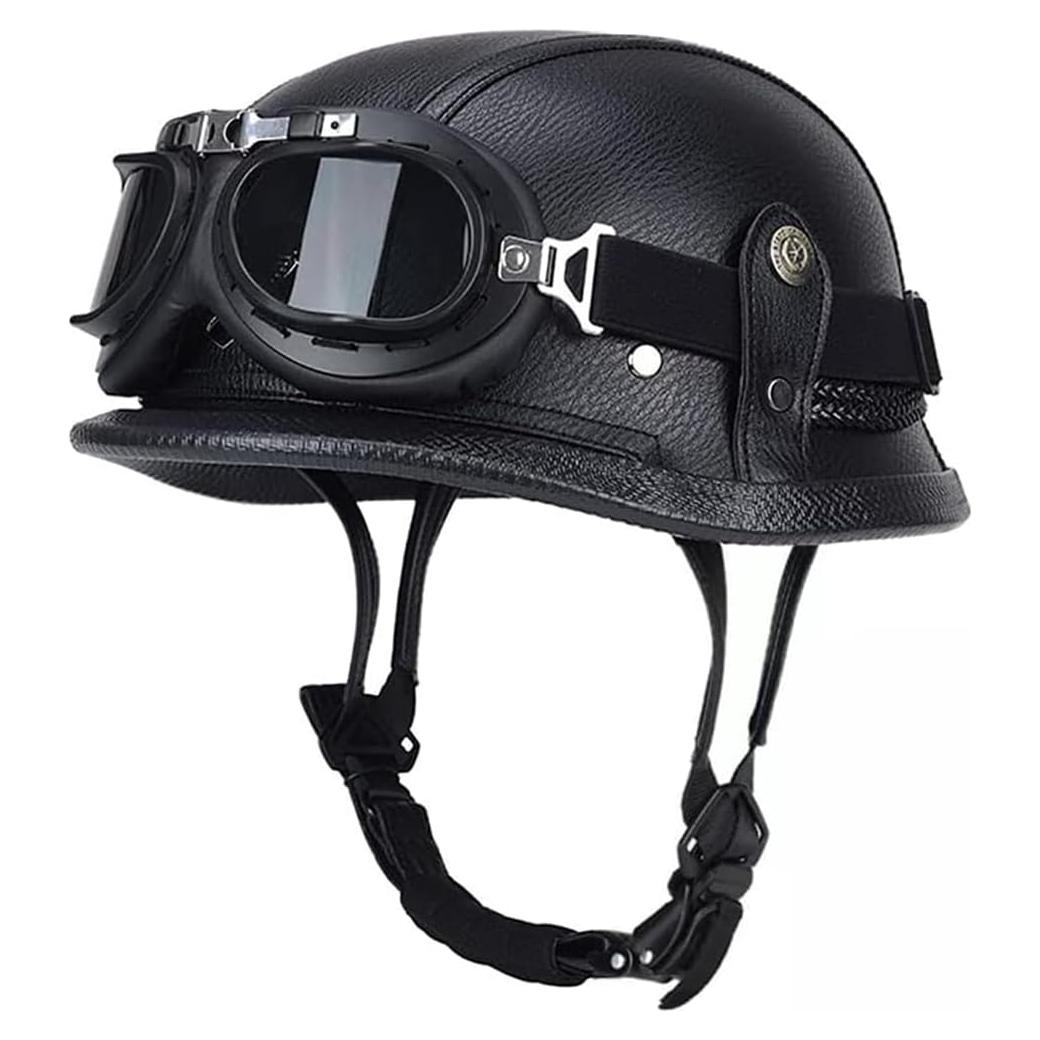 Casco de motocicleta SHIZICONG alemán mediano negro