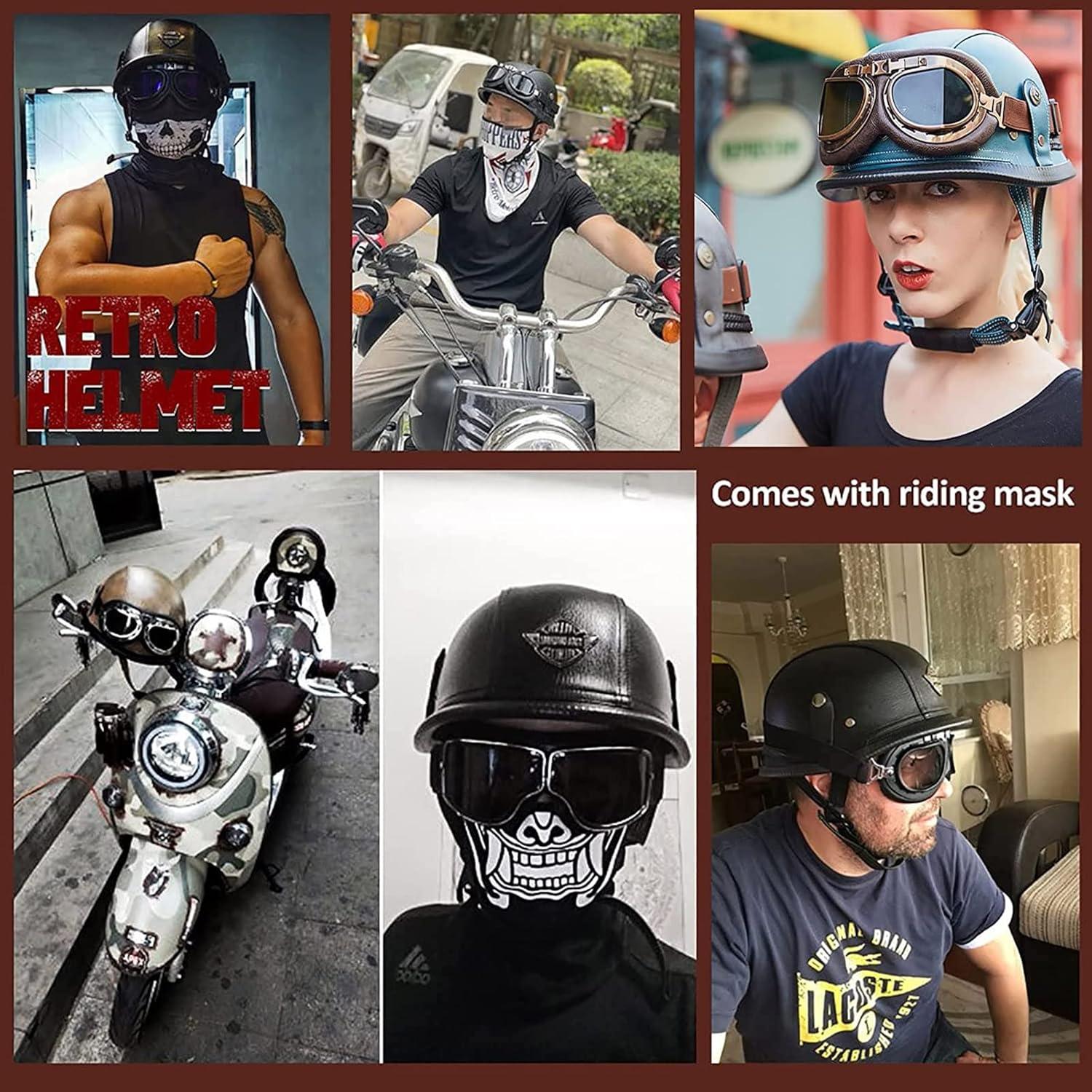 Casco de motocicleta SHIZICONG alemán mediano negro