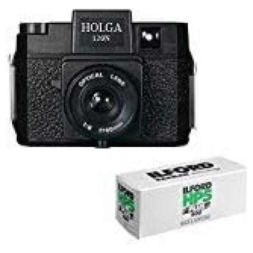 Cámara de película Holga 120N Negra + Película Ilford HP5 Plus