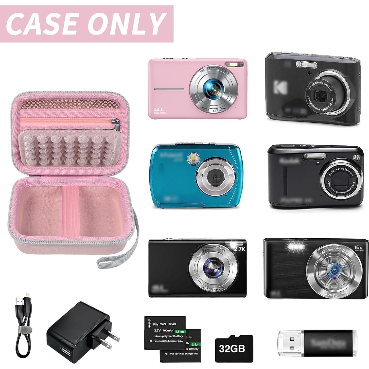 Funda de cámara digital Rosa Grapsa para Canon y Kodak