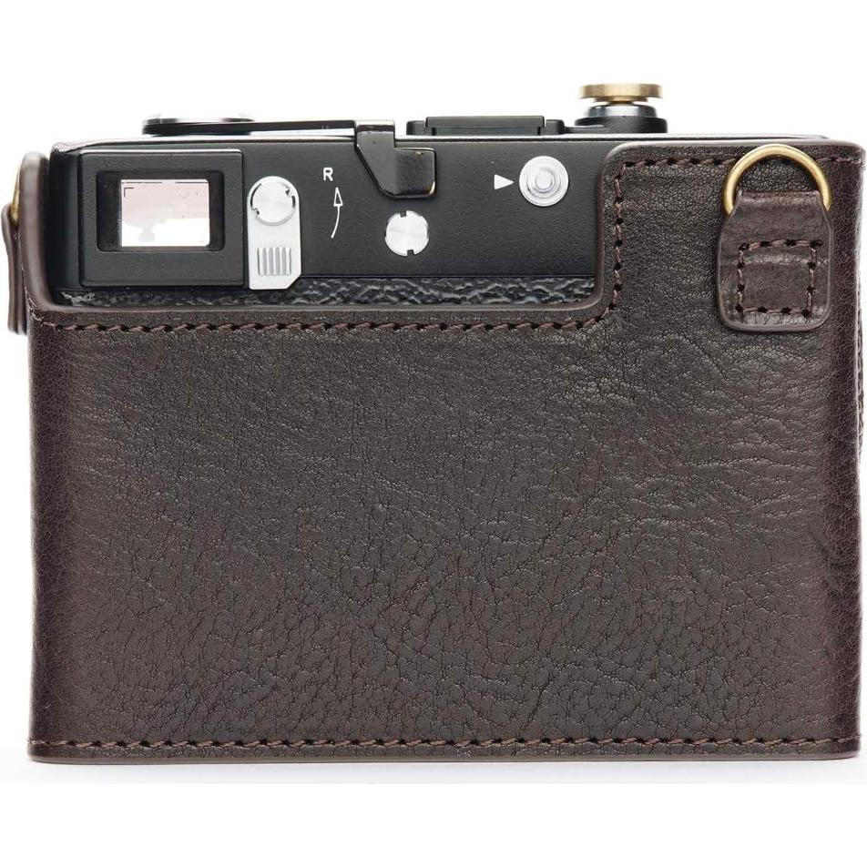 Funda Media de Cuero BolinUS para Cámara Rollei 35 - Café