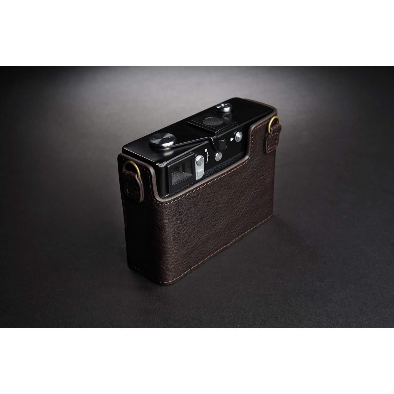 Funda Media de Cuero BolinUS para Cámara Rollei 35 - Café