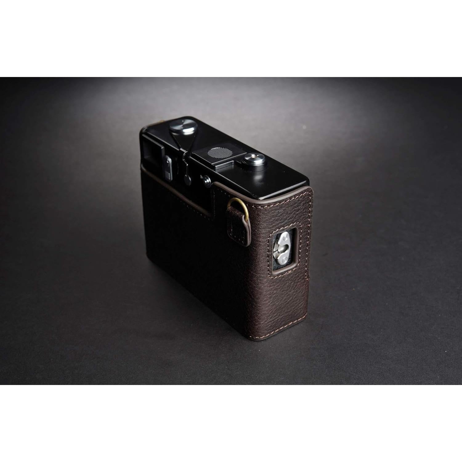 Funda Media de Cuero BolinUS para Cámara Rollei 35 - Café