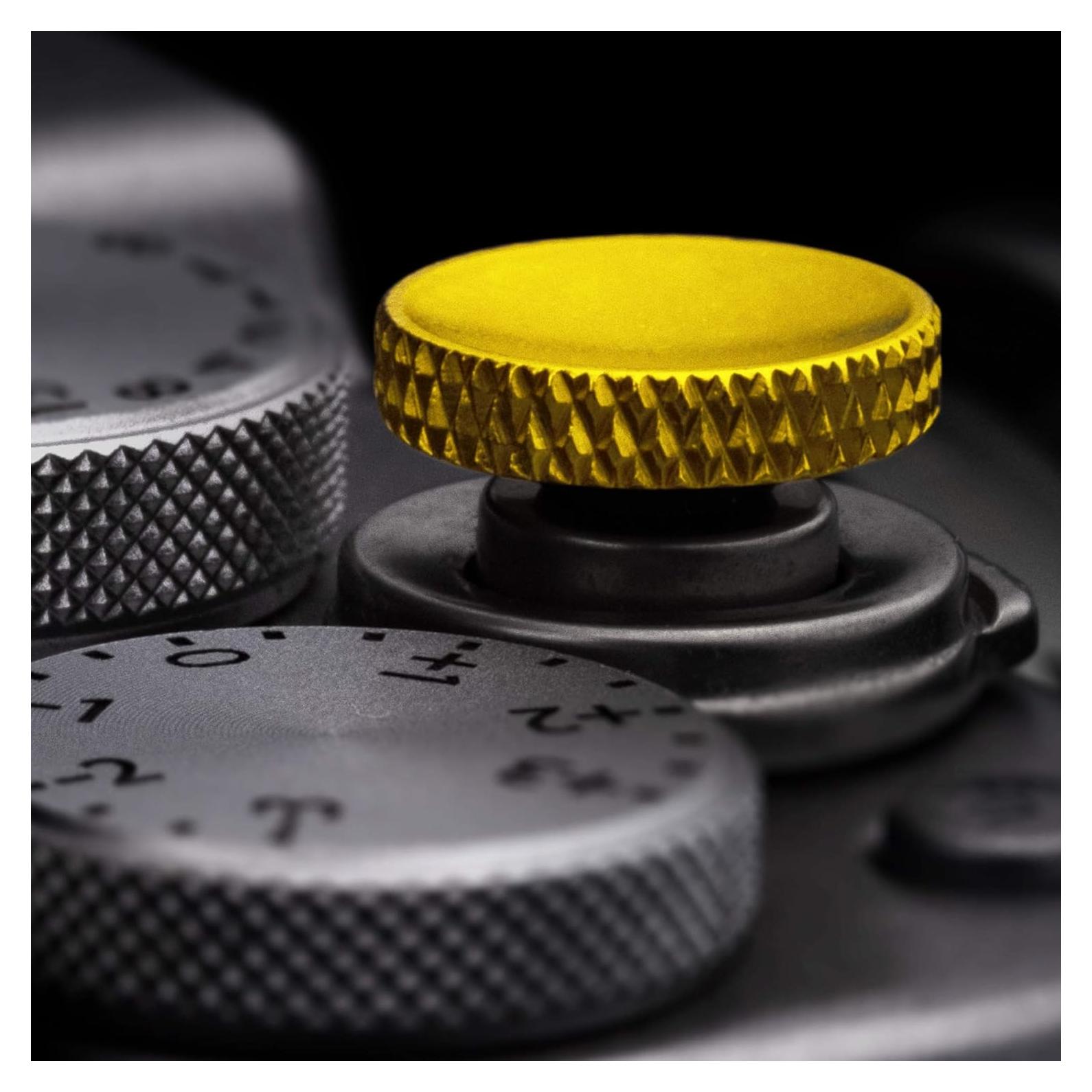 Botón de obturador suave AJART oro 11mm para cámaras