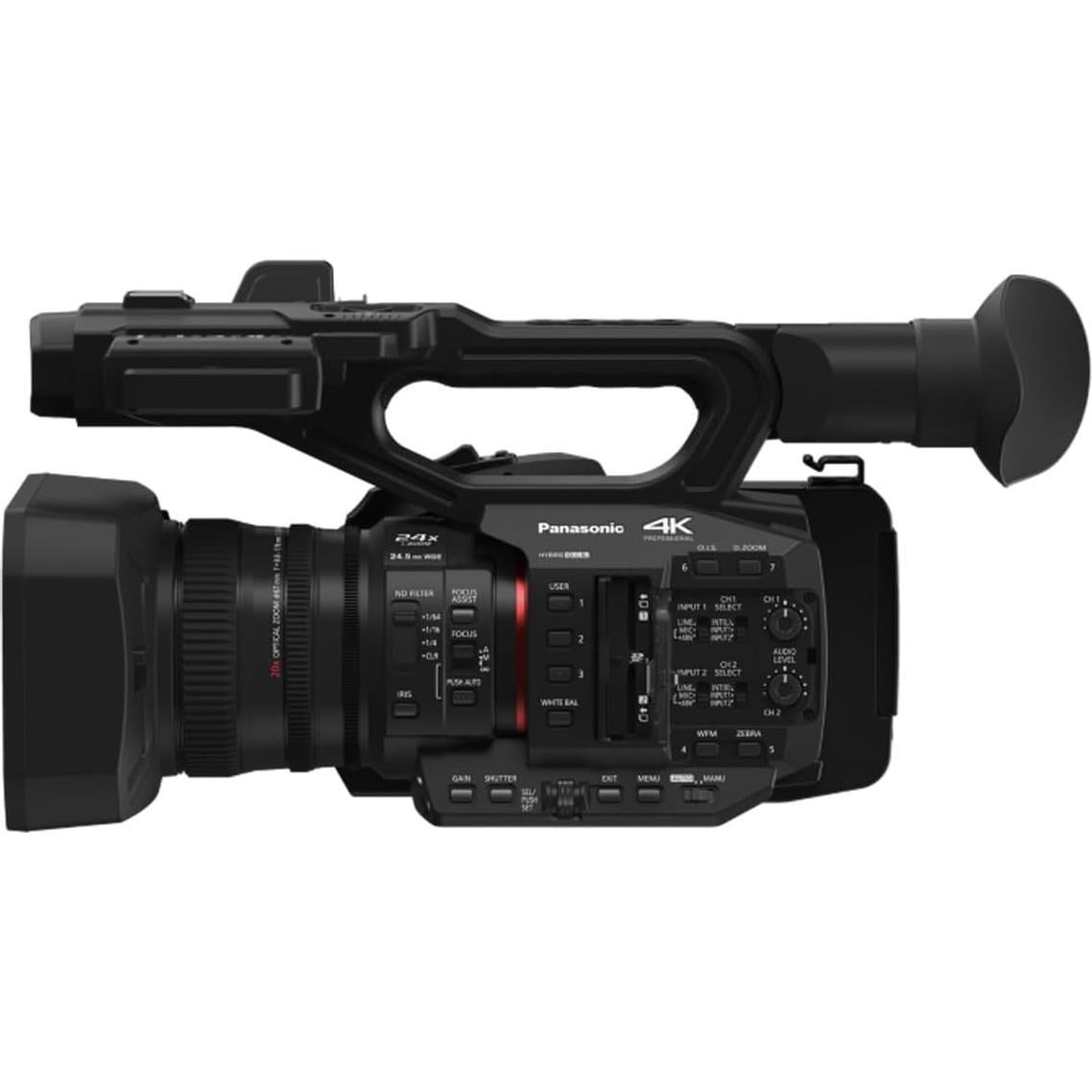 Panasonic Camcorder, Professional Quality 4K 60p, 1.0-inch Sensor, 24.5mm Wide-Angle Lens and Optical 20x Zoom, Great for News, Interviews, and Events - HC-X20