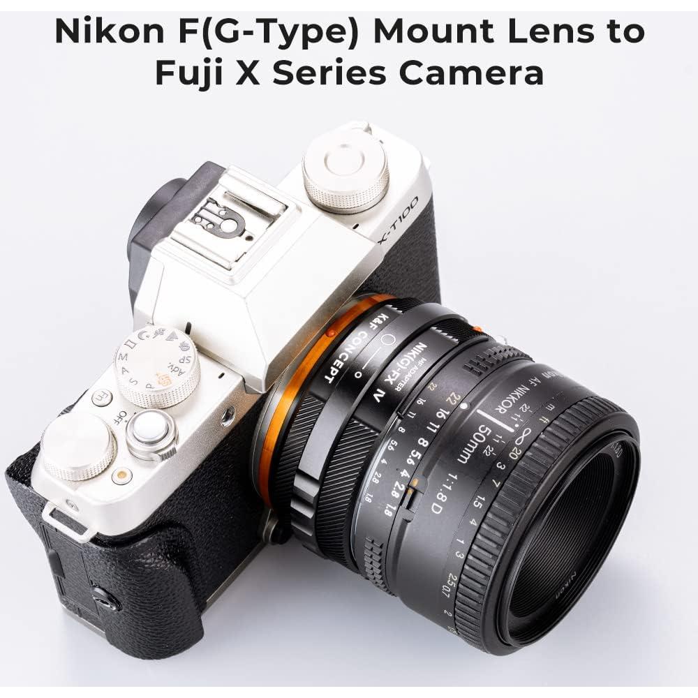 Adaptador de Montura K&F Concept Nikon G a Fujifilm X Manual