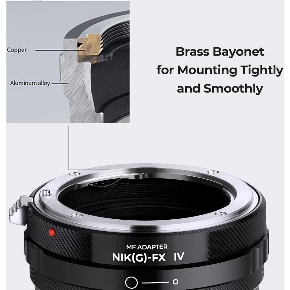 Adaptador de Montura K&F Concept Nikon G a Fujifilm X Manual