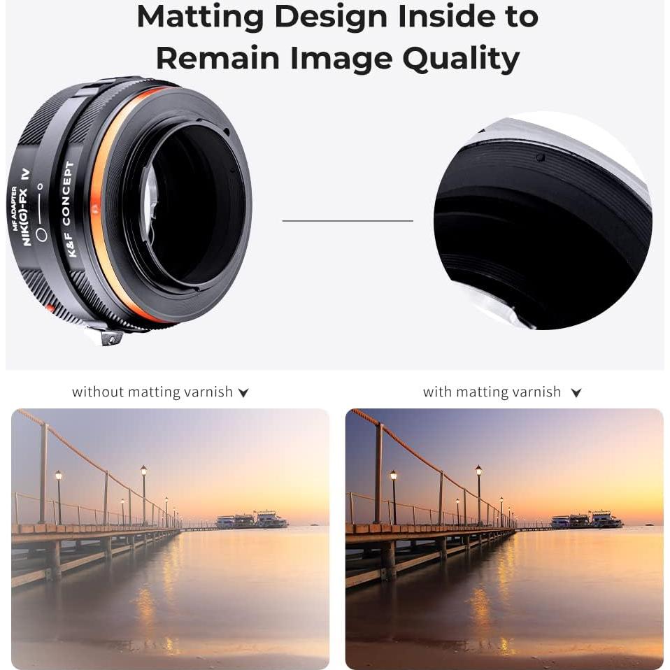 Adaptador de Montura K&F Concept Nikon G a Fujifilm X Manual