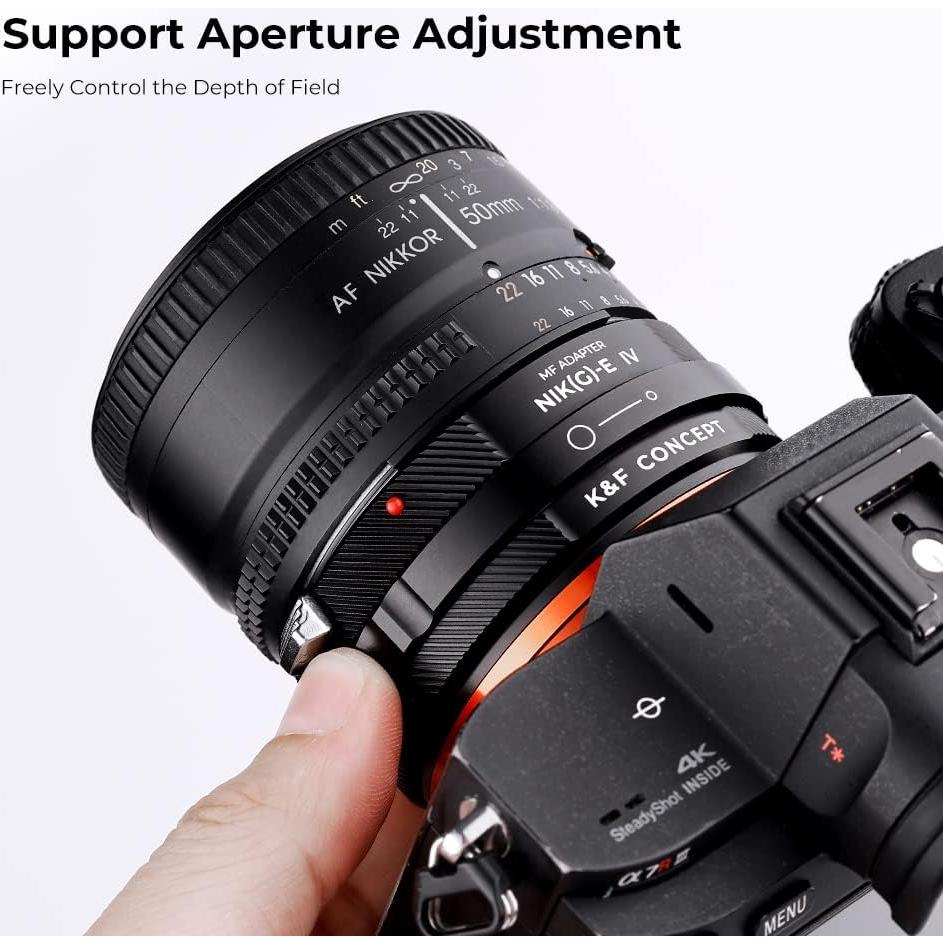 Adaptador de Montura K&F Concept Nikon G a Fujifilm X Manual