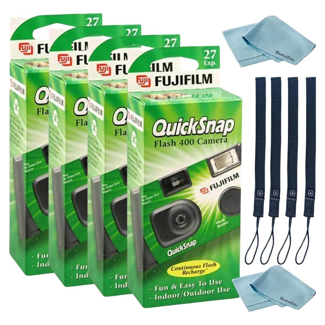 Cámara desechable Fujifilm QuickSnap Flash 400 - Paquete de 4