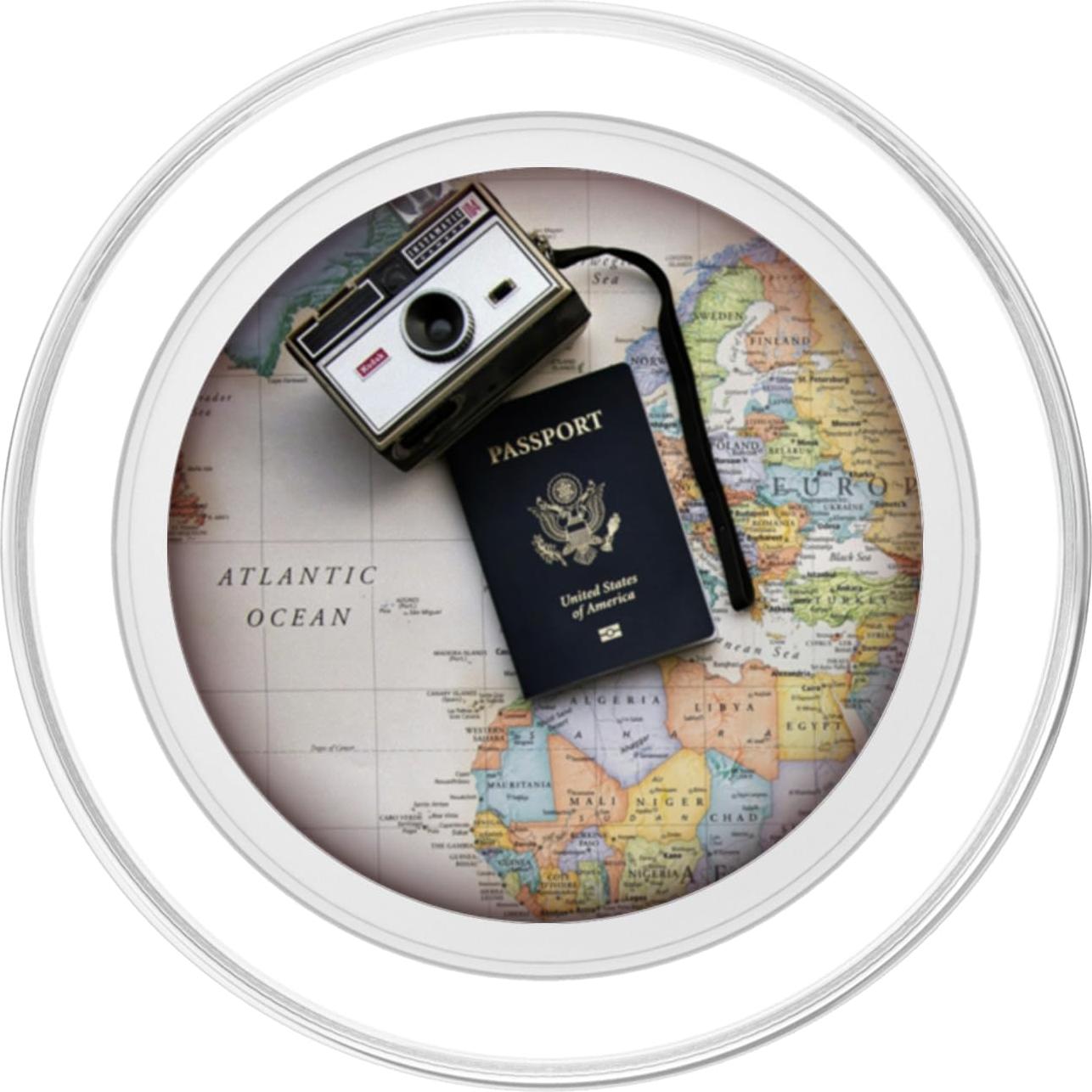 PopGrip Magnético PopSockets con Cámara Vintage y Mapa Mundial