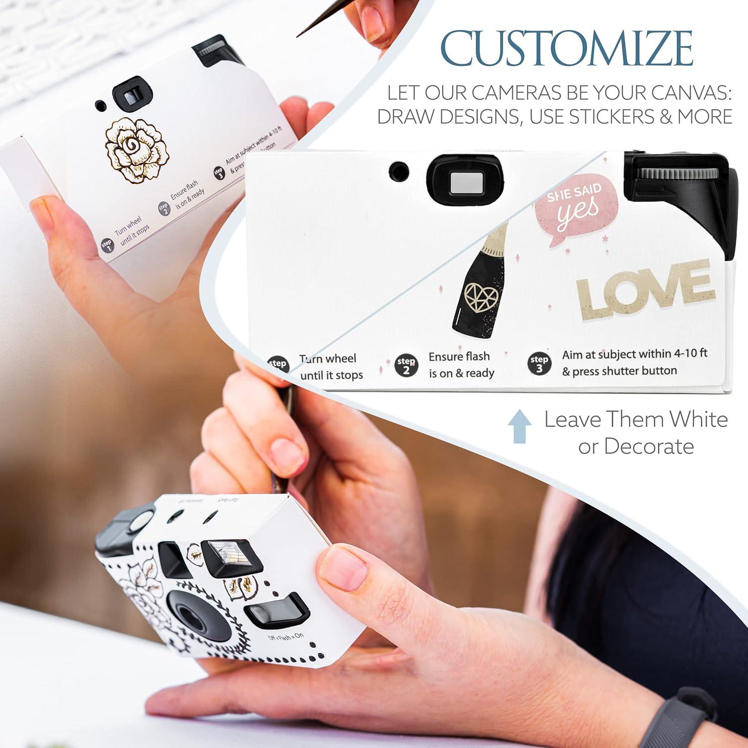 Cámaras Desechables H&H Photo Supply - Paquete de 12, 27 Fotos