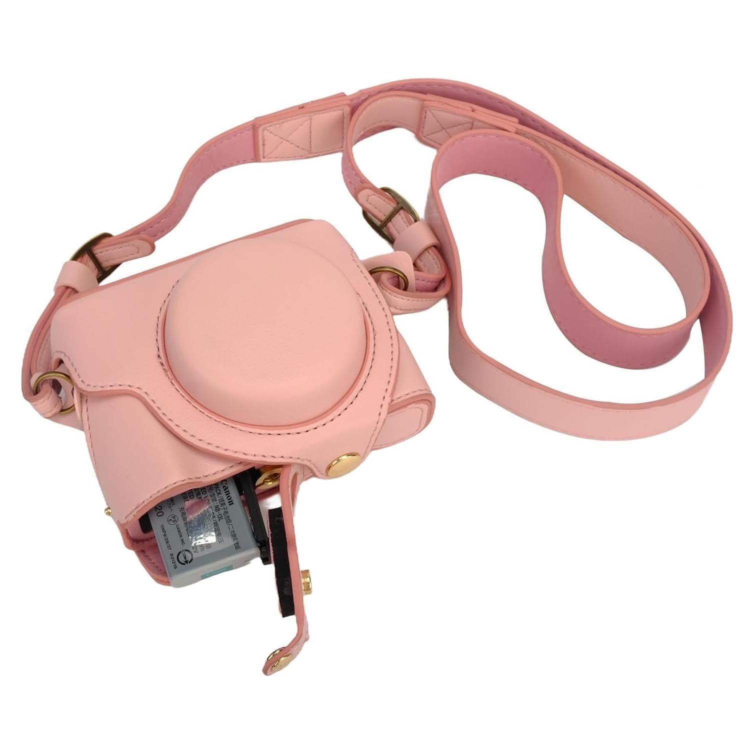 Funda de cámara Bowan para Sony G7X Mark II y III - Cuero PU Rosa