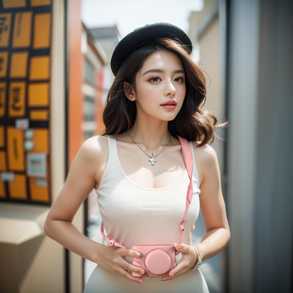 Funda de cámara Bowan para Sony G7X Mark II y III - Cuero PU Rosa