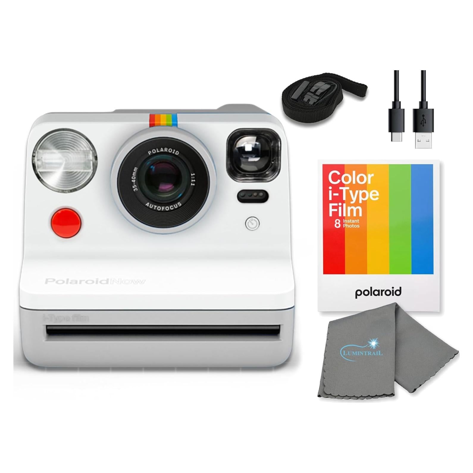 Cámara Instantánea Polaroid Now Gen 2 - Blanco Vintage + Película i-Type