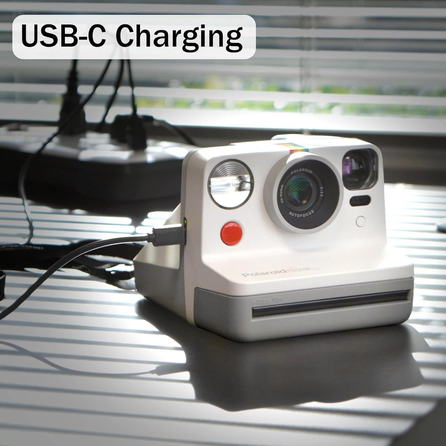 Cámara Instantánea Polaroid Now Gen 2 - Blanco Vintage + Película i-Type