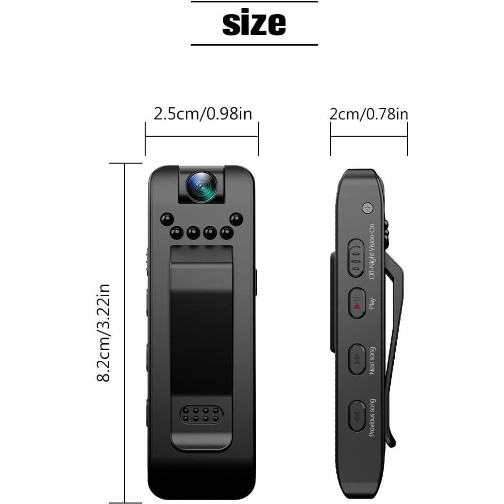 Cámara Mini Portátil FIRSTYLE HD 1080P con Lente Rotativa