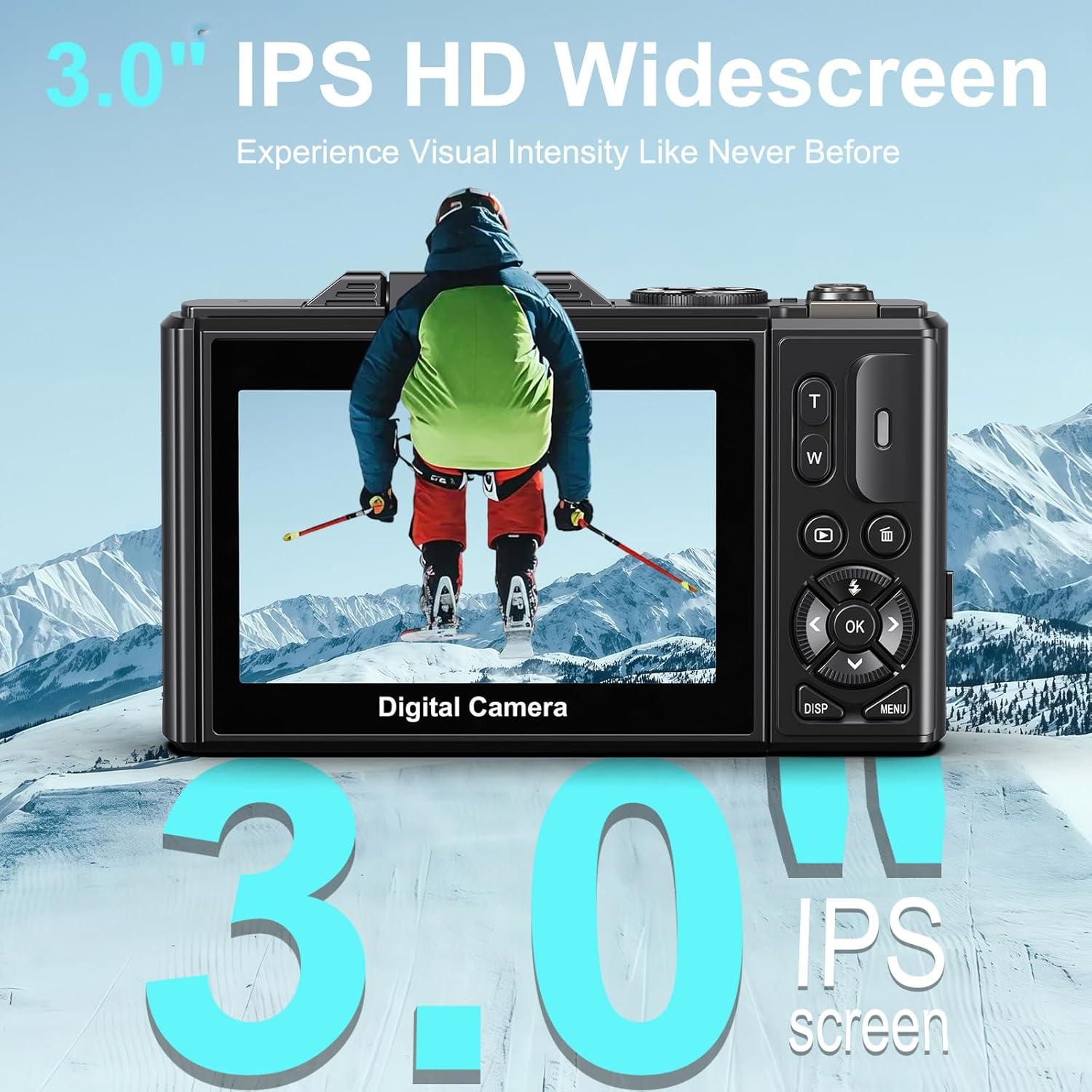 Cámara Digital 5K Demofit DC080 75MP Zoom 18X Pantalla 3"