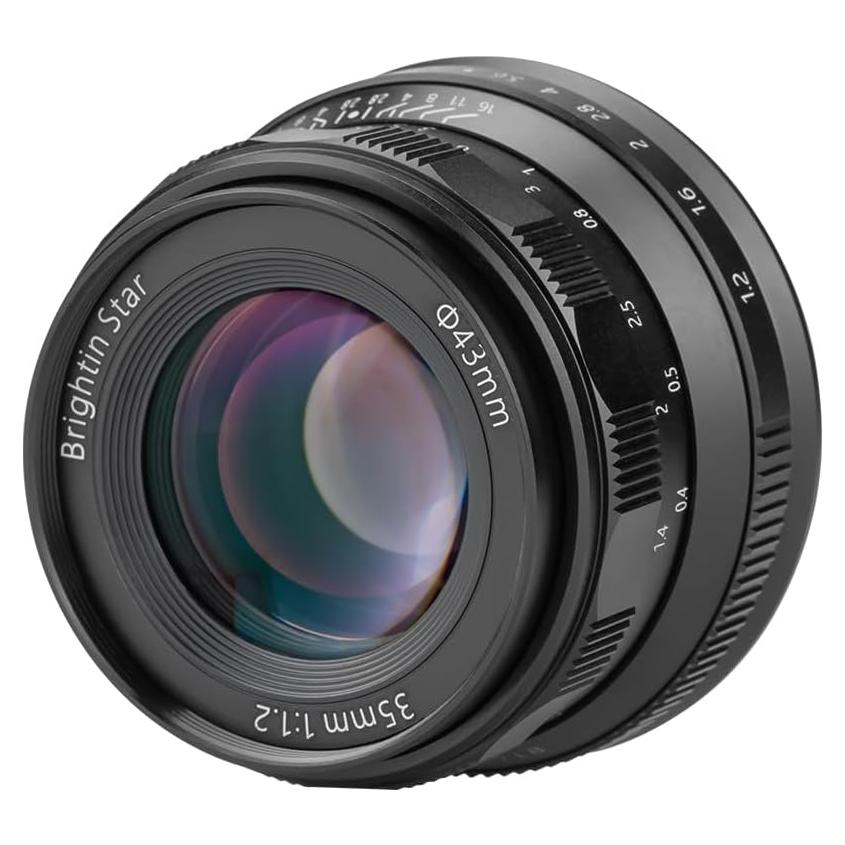 35mm F1.2 Lens APS-C Large Aperture Portrait Lens Mirroless Camera for Canon EOS-M Mount,M1,M2,M3,M5,M6,M611,M10,M100,M50,M50 Mark 11,M200