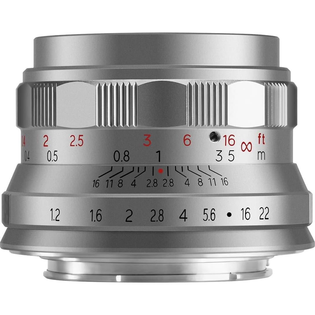 35mm F1.2 Lens APS-C Large Aperture Portrait Lens Mirroless Camera for Canon EOS-M Mount,M1,M2,M3,M5,M6,M611,M10,M100,M50,M50 Mark 11,M200