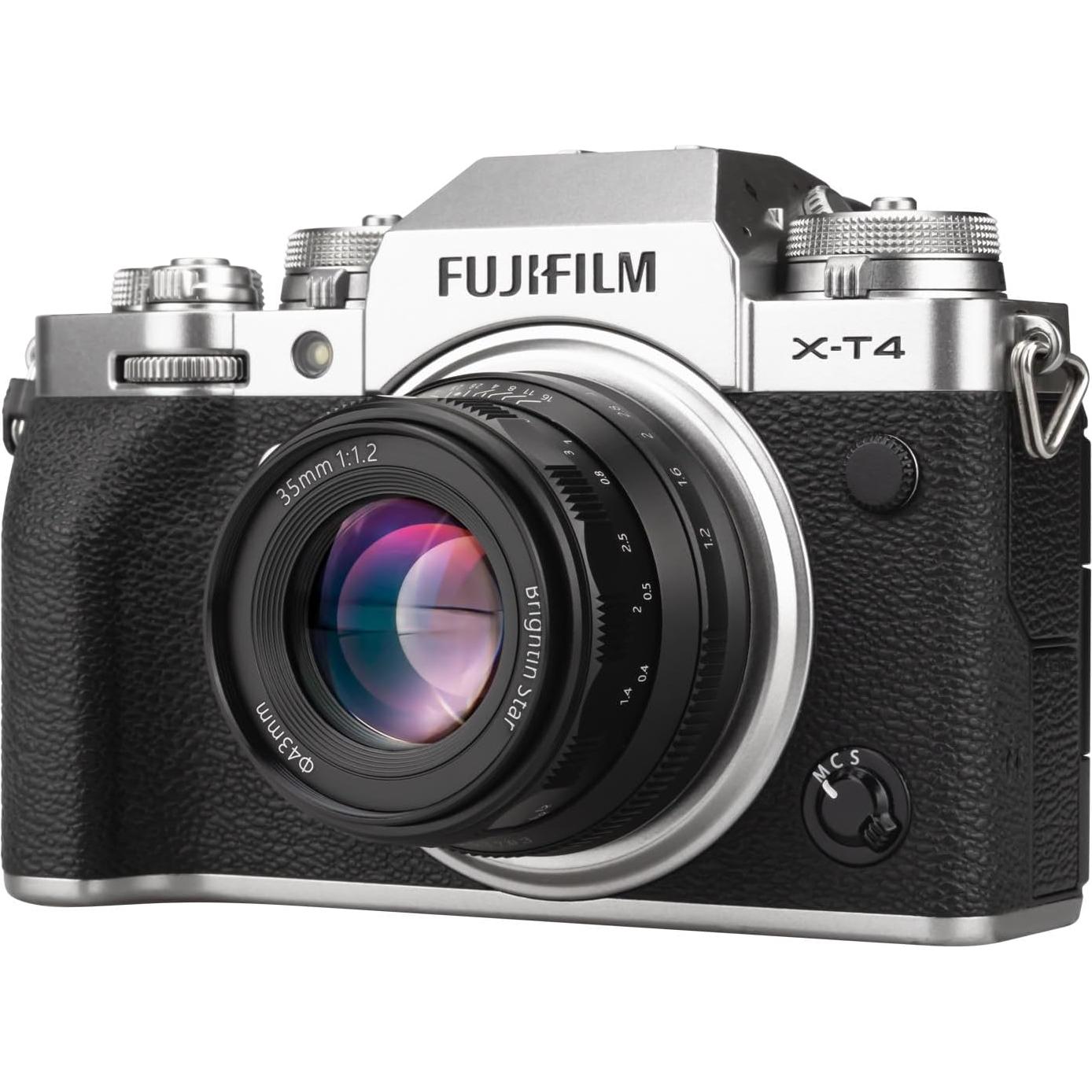 35mm F1.2 Lens APS-C Large Aperture Portrait Lens Mirroless Camera for Canon EOS-M Mount,M1,M2,M3,M5,M6,M611,M10,M100,M50,M50 Mark 11,M200