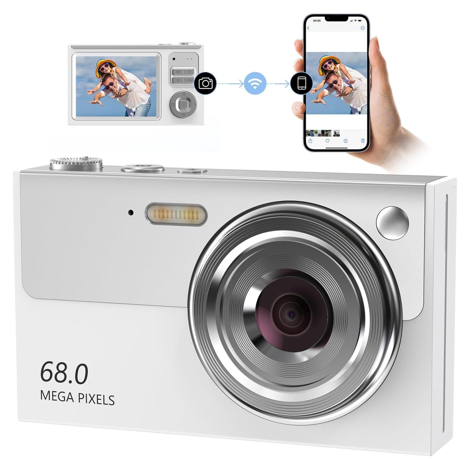 Cámara Digital Ocakuiter Z19 4K 68MP Zoom 16X para Niños