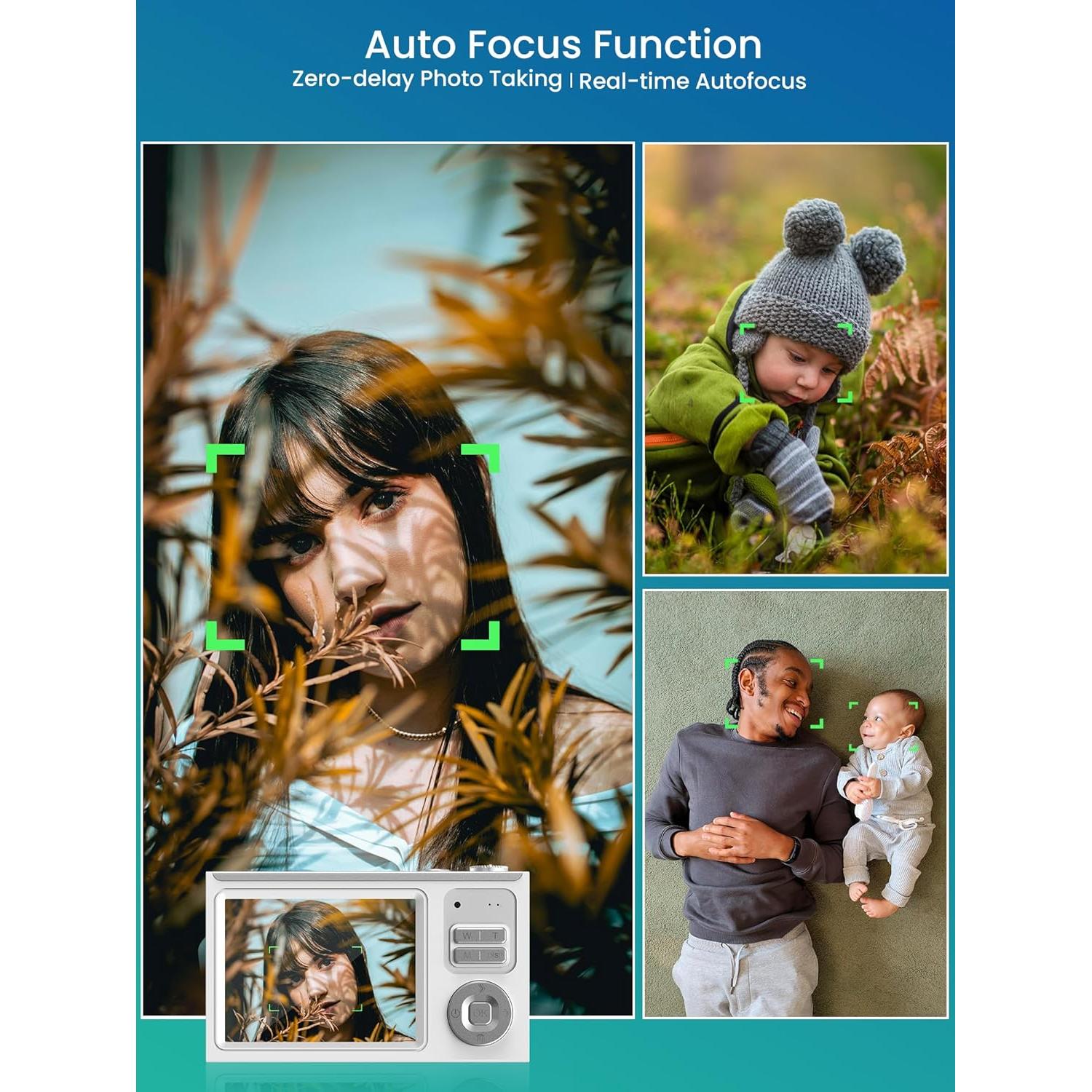 Cámara Digital Ocakuiter Z19 4K 68MP Zoom 16X para Niños