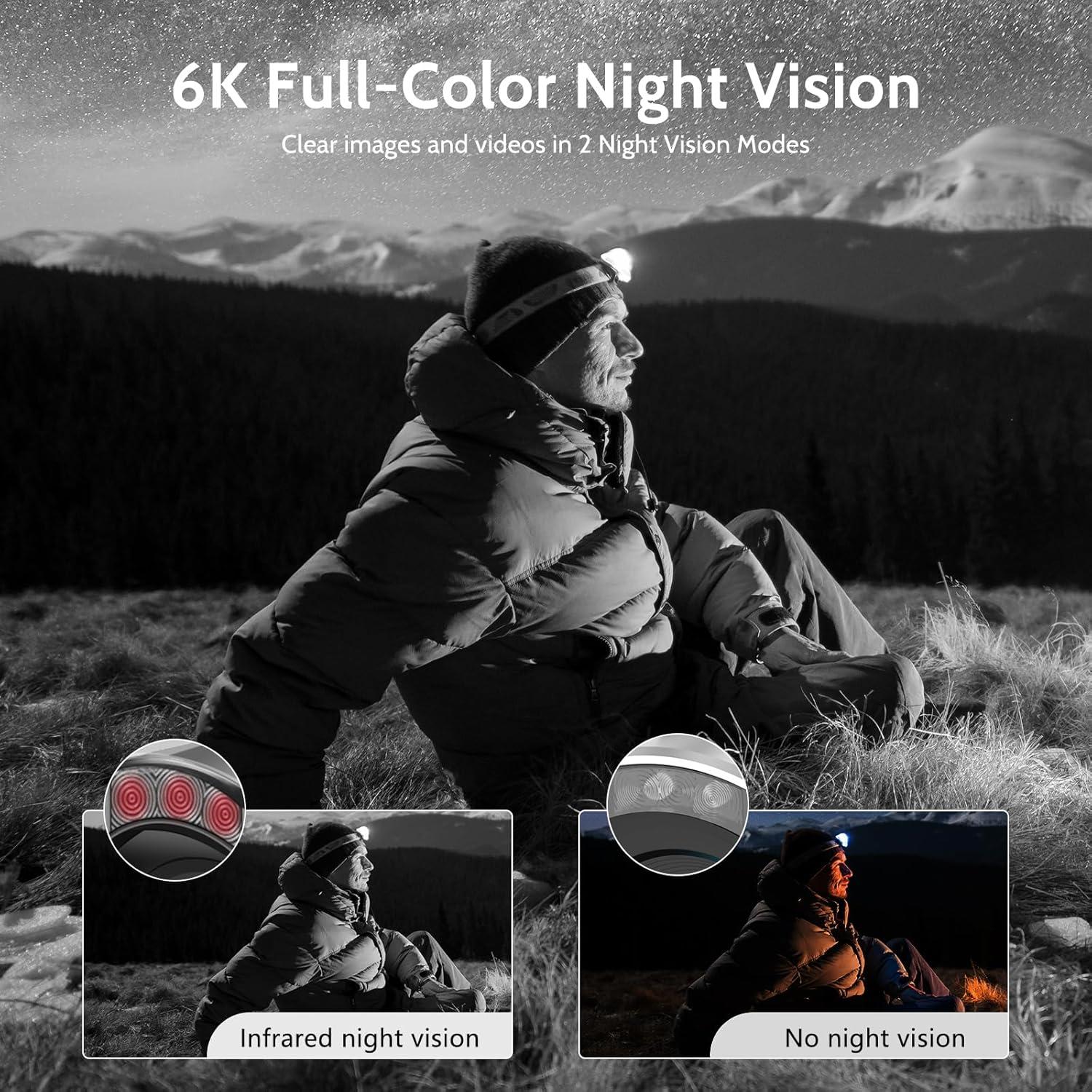 VETEK Video Camera Camcorder, 6K 64MP IR Night Vision Vlogging Camera 18X Zoom WiFi Digital Camera for YouTube 3.0'' Touch Screen Recorder with 32GB SD Card, Microphone & 2.4G Remote Control