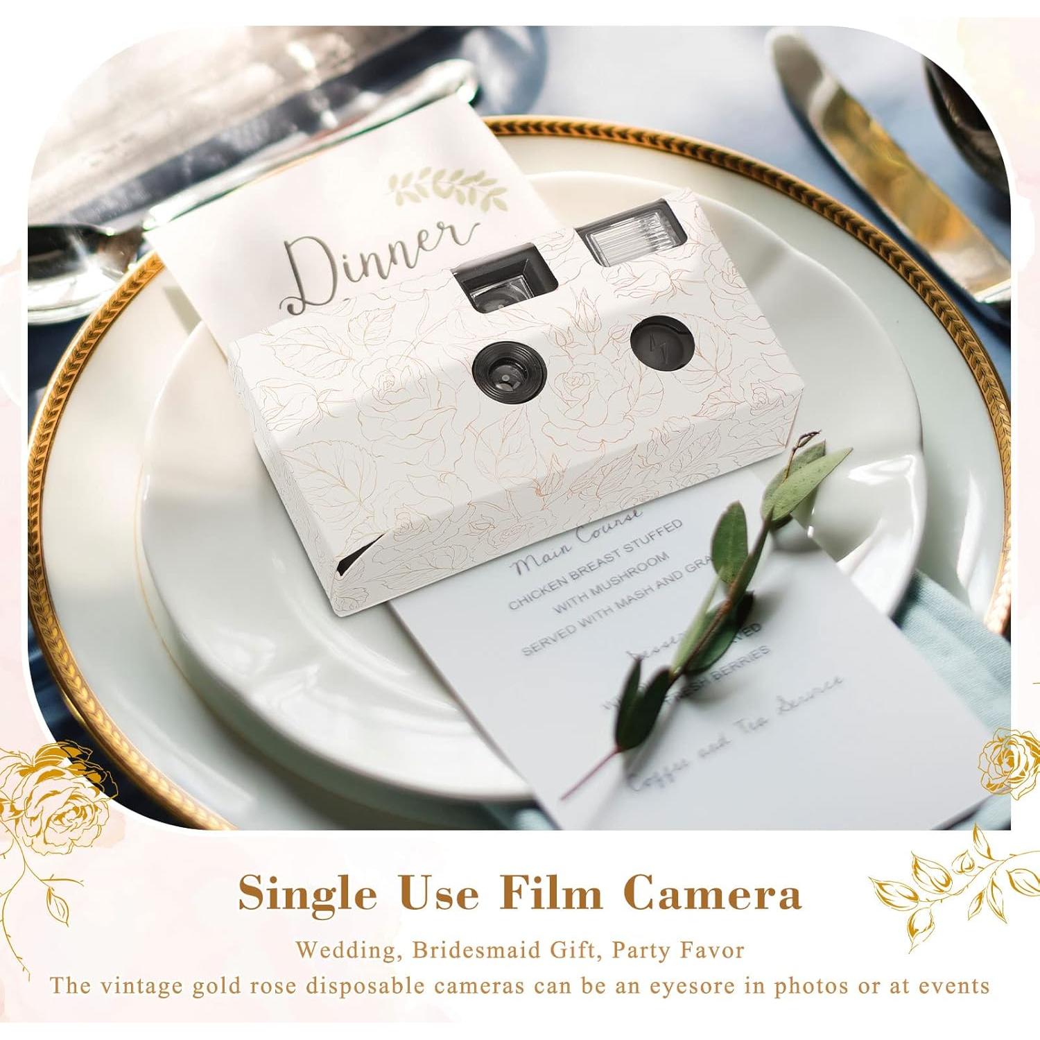 Cámara Desechable Zhengmy 4 Pack con Flash 34mm Blanco y Negro