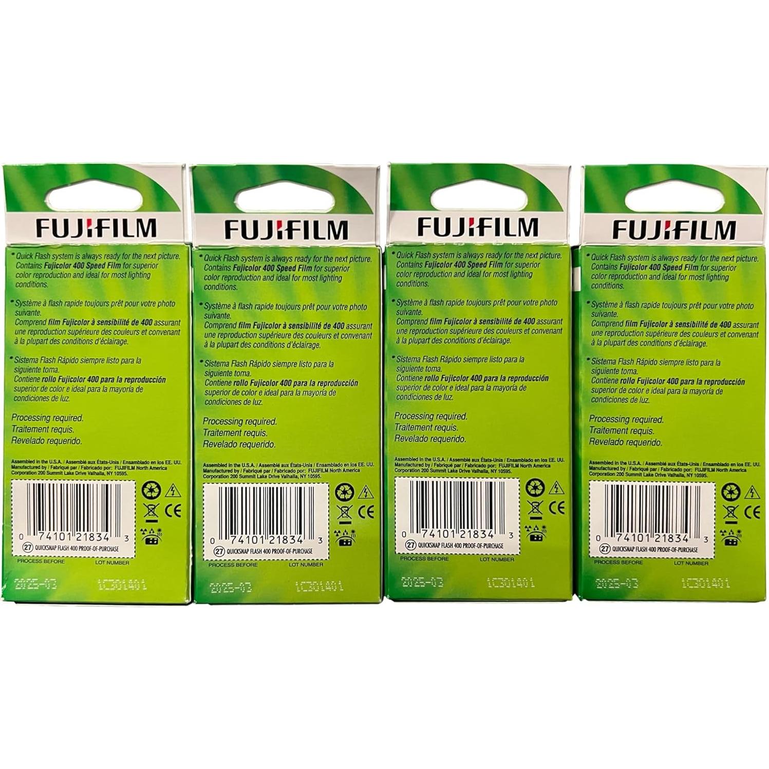 Cámara desechable Fujifilm QuickSnap Flash 400 - 4 cajas